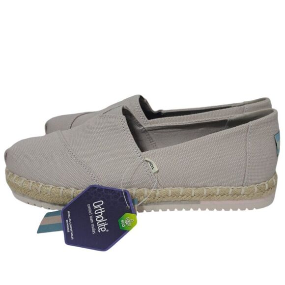 Toms Women's Sand Canvas Platform Espadrille Summer Vacation Resort Travel  6.5 - Picture 3 of 9